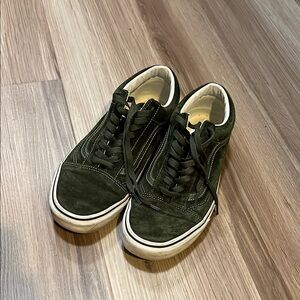 Men's Green Vans Suede Sneakers